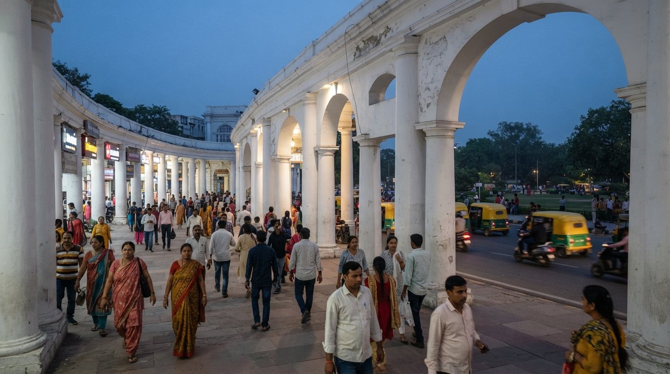 Connaught Place, Delhi: the white rings that hold the city together